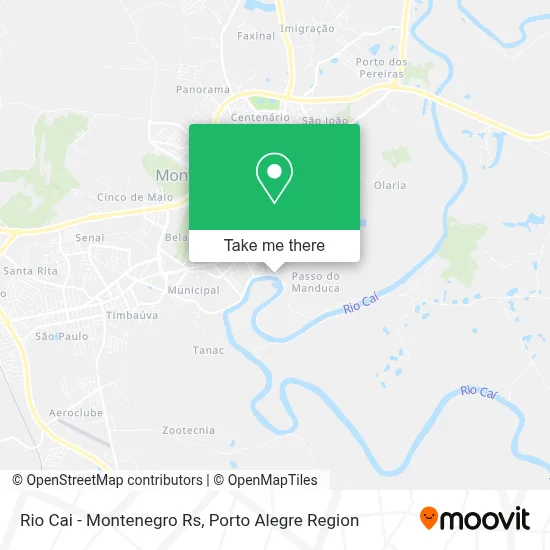 Rio Cai - Montenegro Rs map