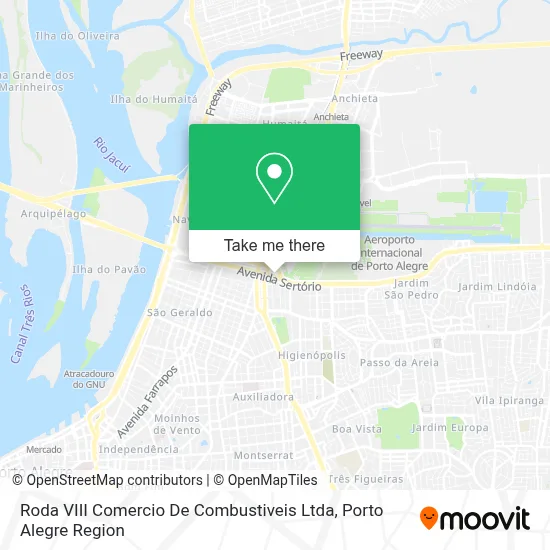 Roda VIII Comercio De Combustiveis Ltda map