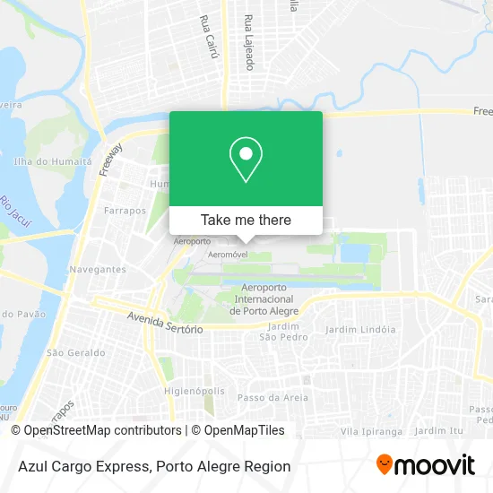 Azul Cargo Express map