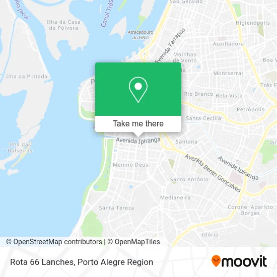 Rota 66 Lanches map