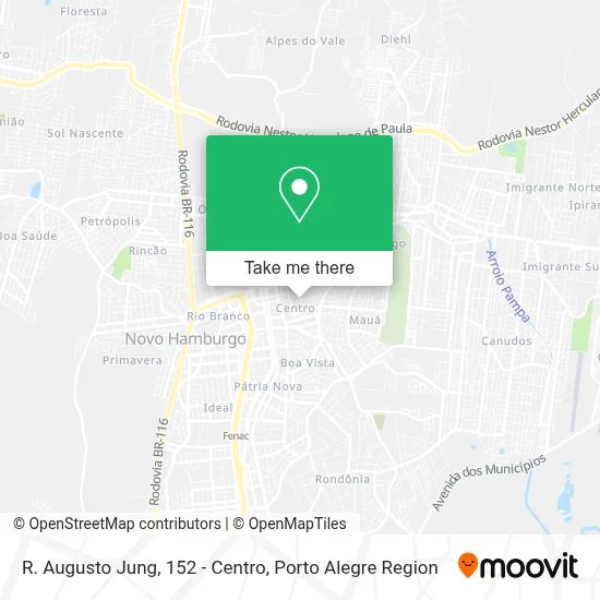 R. Augusto Jung, 152 - Centro map
