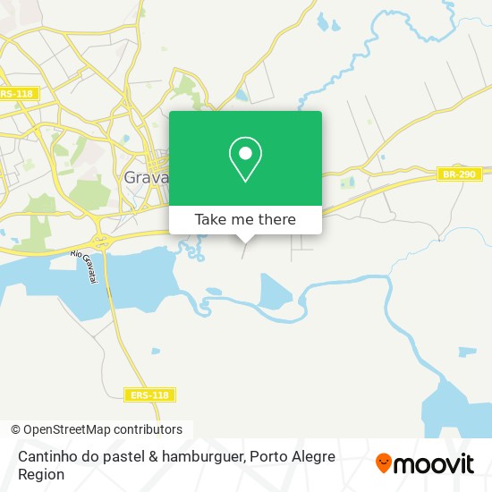 Mapa Cantinho do pastel & hamburguer