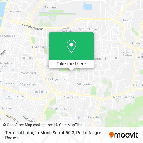 Mapa Terminal Lotação Mont' Serrat 50.3