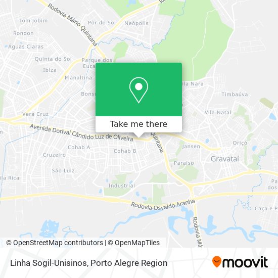 Linha Sogil-Unisinos map