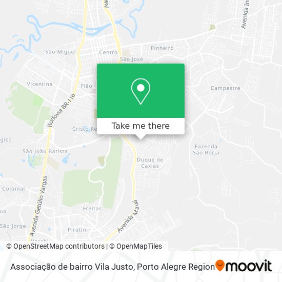 Associação de bairro Vila Justo map