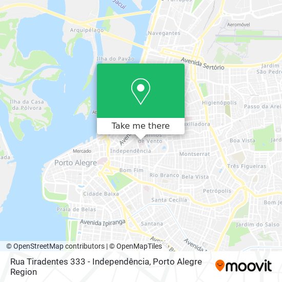 Rua Tiradentes 333 - Independência map