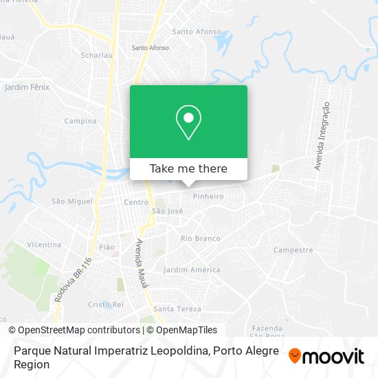 Mapa Parque Natural Imperatriz Leopoldina
