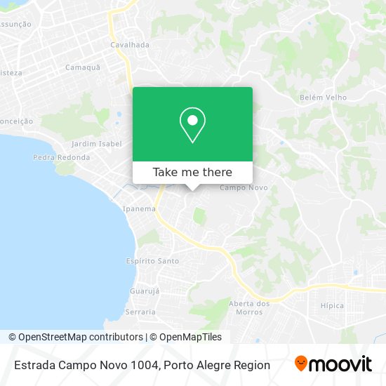 Mapa Estrada Campo Novo 1004