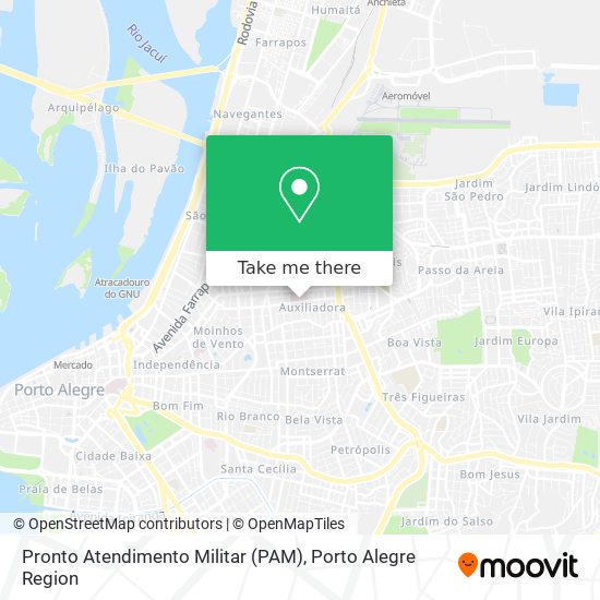 Pronto Atendimento Militar (PAM) map