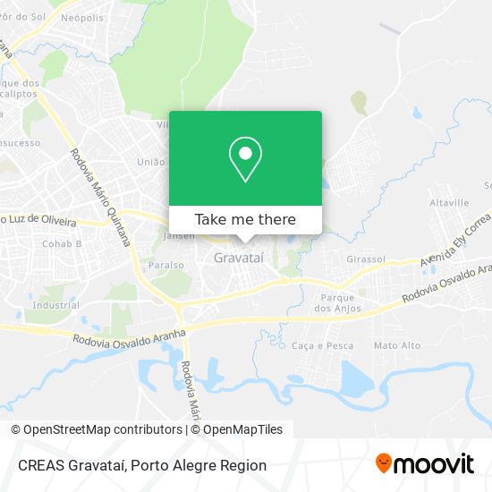 CREAS Gravataí map