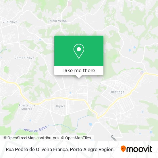 Mapa Rua Pedro de Oliveira França