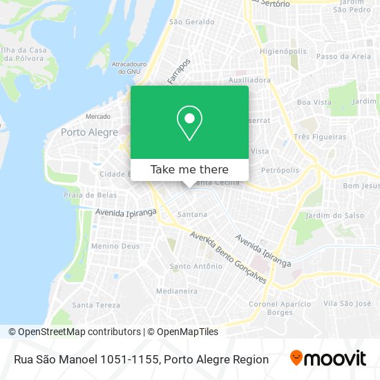 Mapa Rua São Manoel 1051-1155