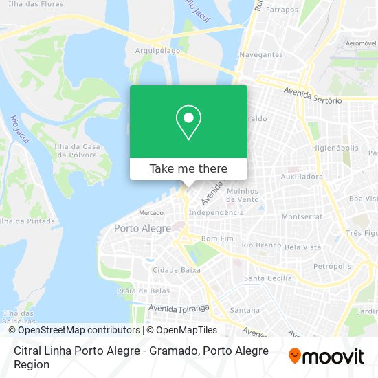 Citral Linha Porto Alegre - Gramado map
