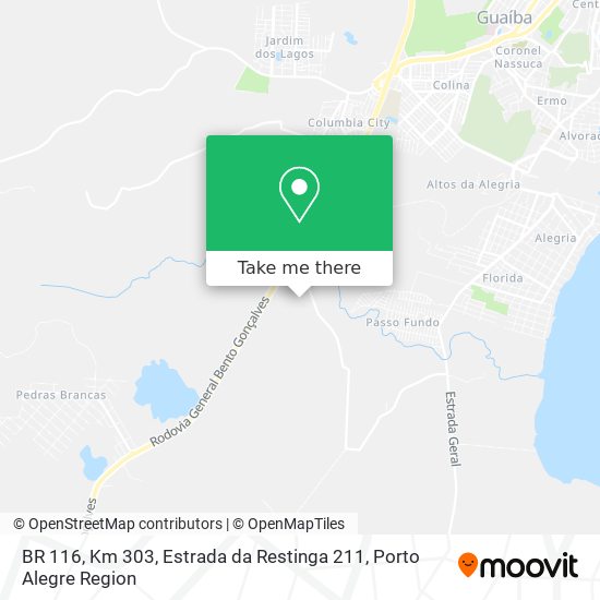BR 116, Km 303, Estrada da Restinga 211 map