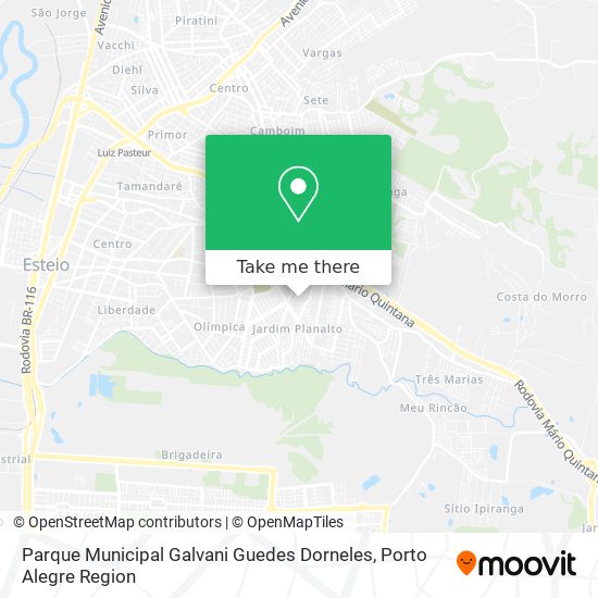 Mapa Parque Municipal Galvani Guedes Dorneles