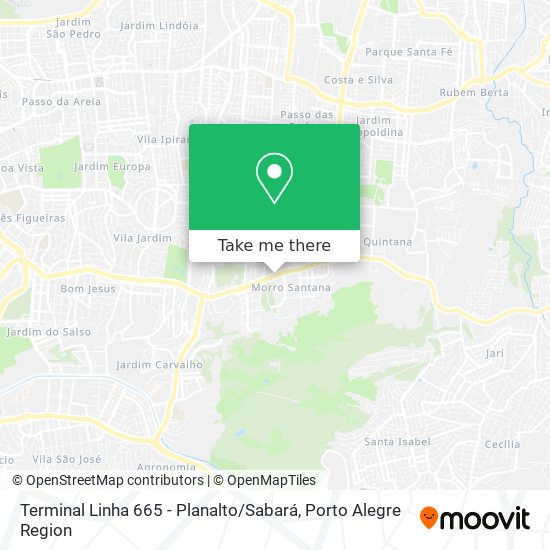 Terminal Linha 665 - Planalto / Sabará map