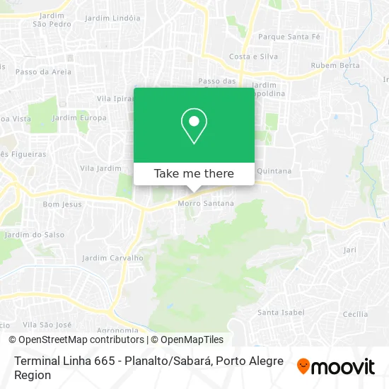 Terminal Linha 665 - Planalto / Sabará map