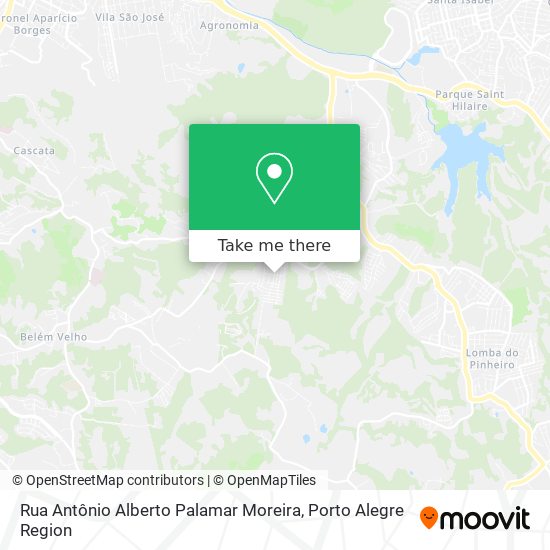 Mapa Rua Antônio Alberto Palamar Moreira