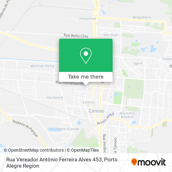 Mapa Rua Vereador Antônio Ferreira Alves 453
