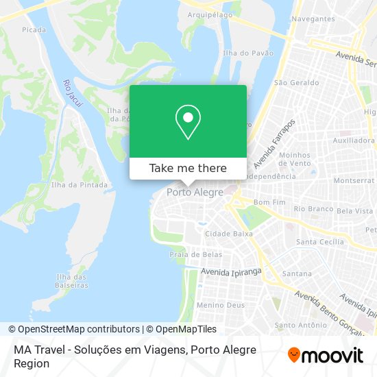 Mapa MA Travel - Soluções em Viagens