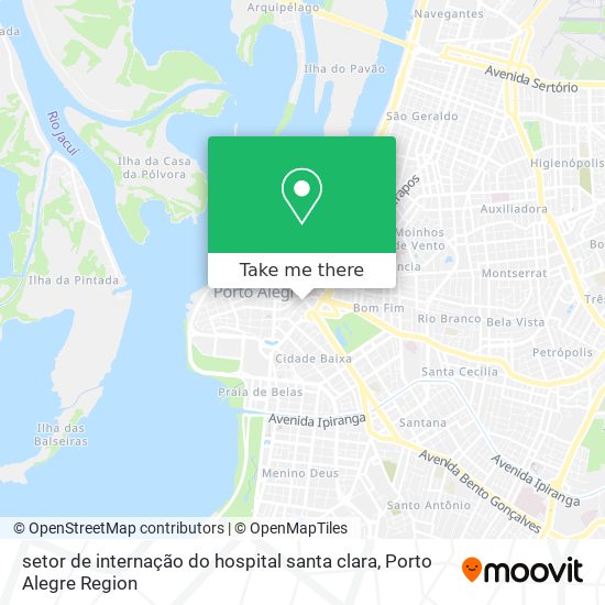 setor de internação do hospital santa clara map