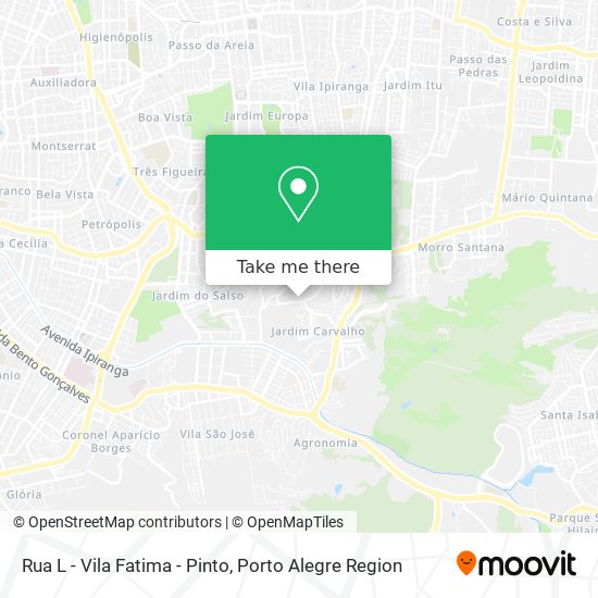 Rua L - Vila Fatima - Pinto map