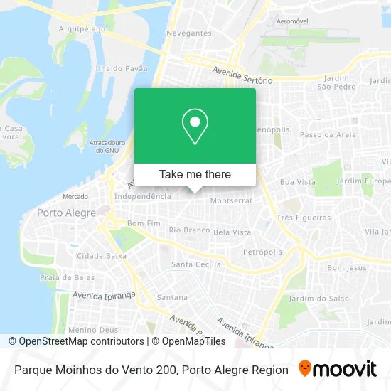 Parque Moinhos do Vento 200 map