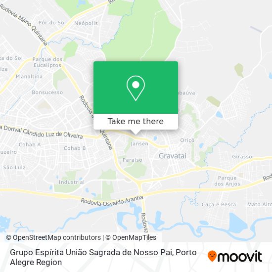 Grupo Espírita União Sagrada de Nosso Pai map