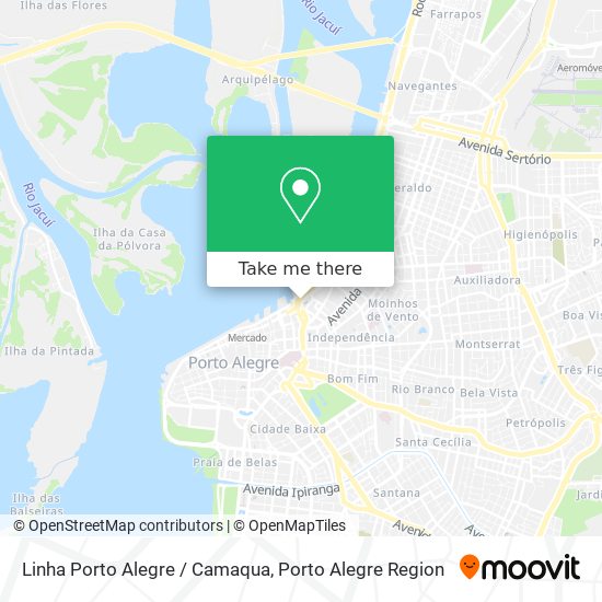Linha Porto Alegre / Camaqua map