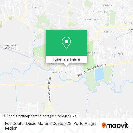 Mapa Rua Doutor Décio Martins Costa 323