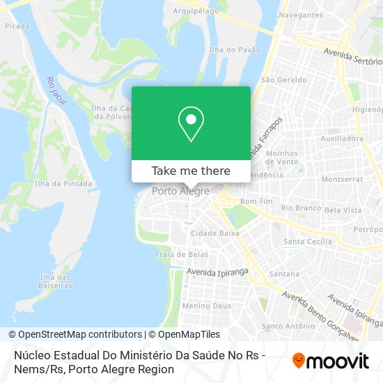 Núcleo Estadual Do Ministério Da Saúde No Rs - Nems / Rs map