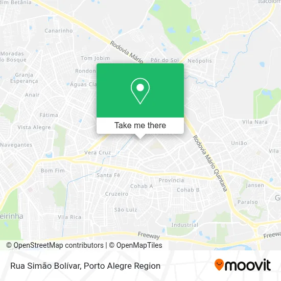 Rua Simão Bolívar map