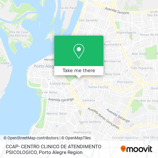 CCAP- CENTRO CLINICO DE ATENDIMENTO PSICOLOGICO map