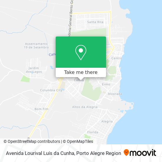 Mapa Avenida Lourival Luís da Cunha
