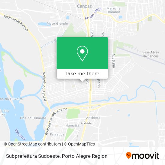 Subprefeitura Sudoeste map
