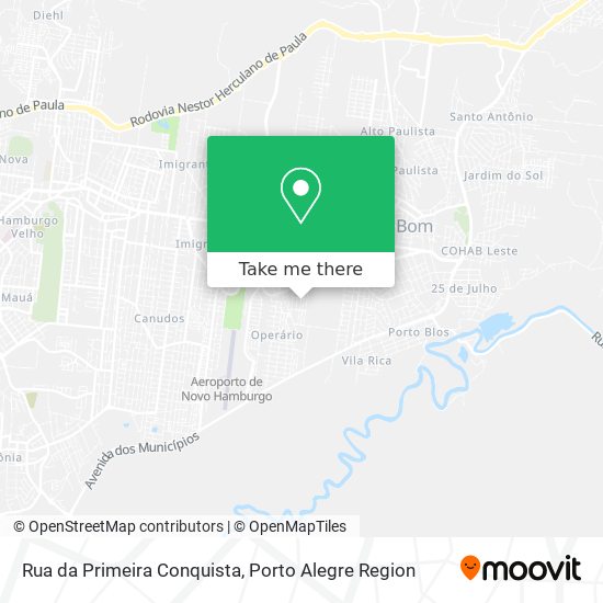 Mapa Rua da Primeira Conquista