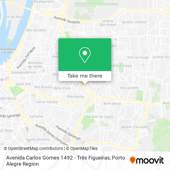 Mapa Avenida Carlos Gomes 1492 - Três Figueiras