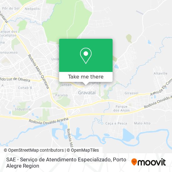 SAE - Serviço de Atendimento Especializado map