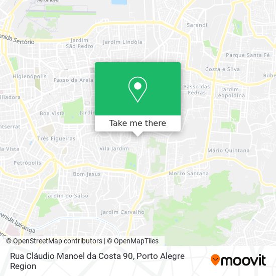 Mapa Rua Cláudio Manoel da Costa 90