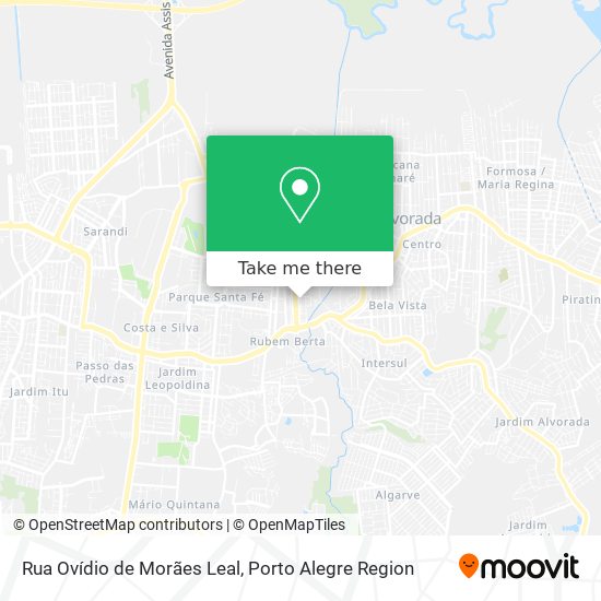 Mapa Rua Ovídio de Morães Leal