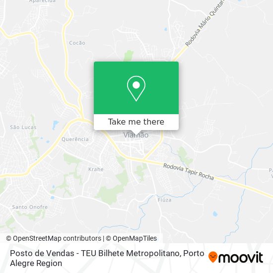 Posto de Vendas - TEU Bilhete Metropolitano map