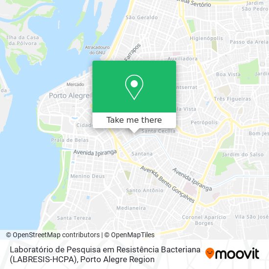 Mapa Laboratório de Pesquisa em Resistência Bacteriana (LABRESIS-HCPA)