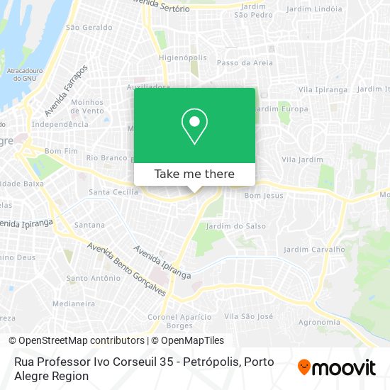 Rua Professor Ivo Corseuil 35 - Petrópolis map