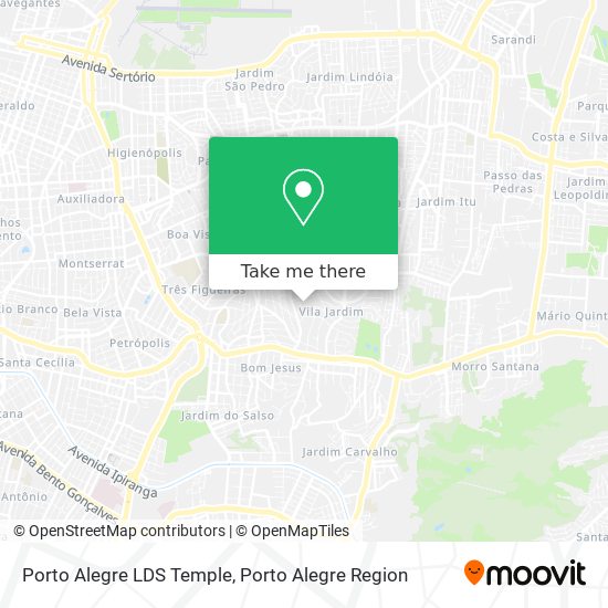 Porto Alegre LDS Temple map