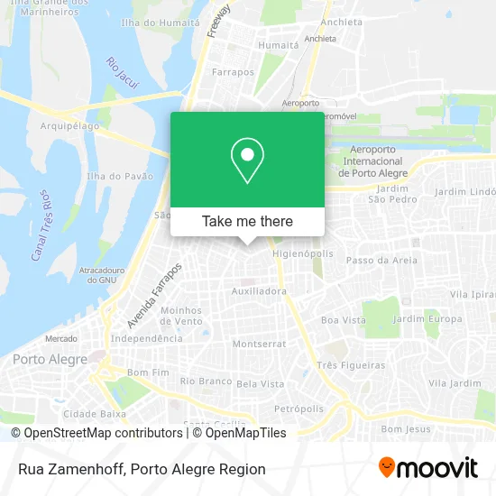 Rua Zamenhoff map