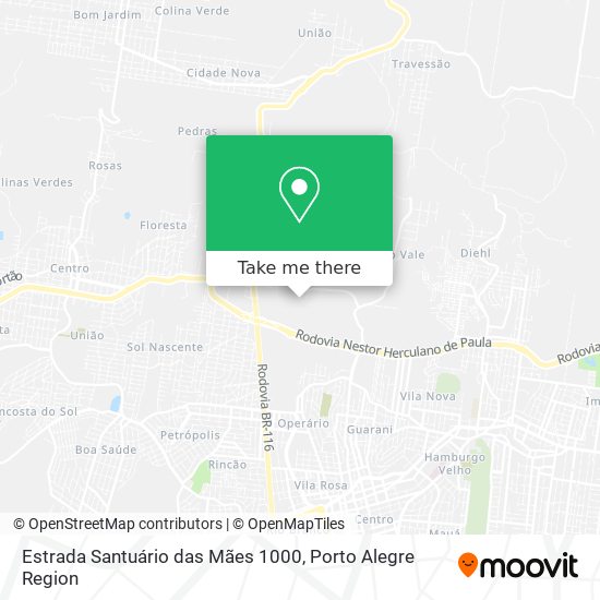 Estrada Santuário das Mães 1000 map