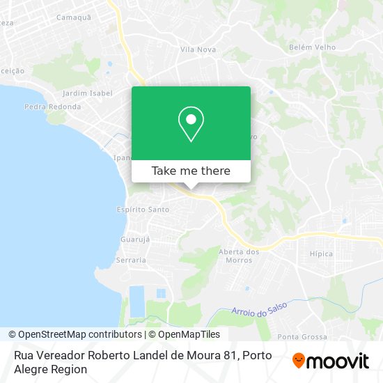 Mapa Rua Vereador Roberto Landel de Moura 81