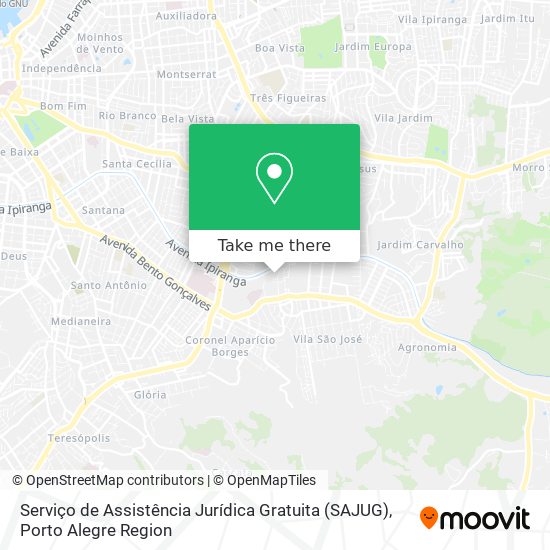 Serviço de Assistência Jurídica Gratuita (SAJUG) map