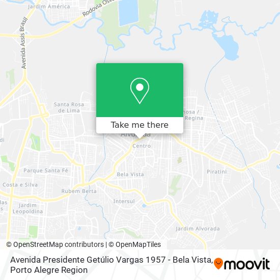 Mapa Avenida Presidente Getúlio Vargas 1957 - Bela Vista