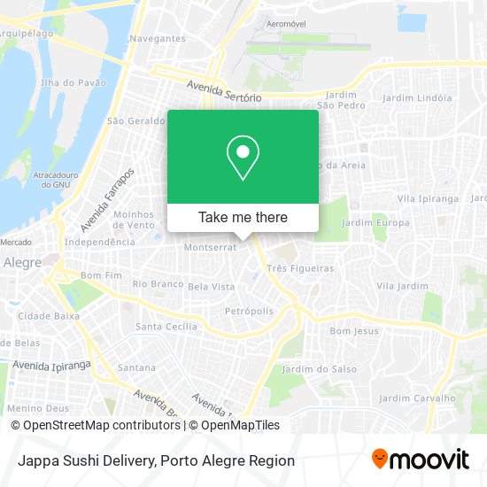 Jappa Sushi Delivery map